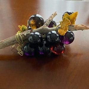 Vintage Lucite Grapes on Driftwood